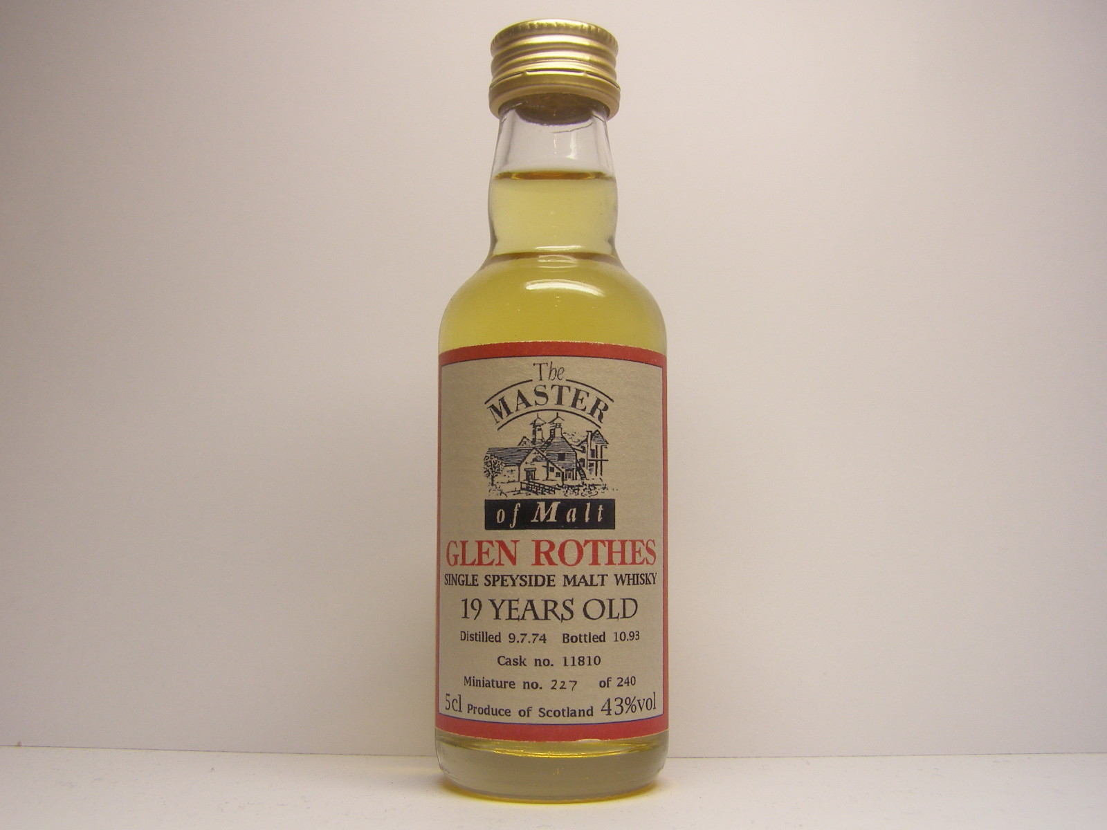 SSMW 19yo 1974-1993 "Master of Malt" 5cl 43%vol