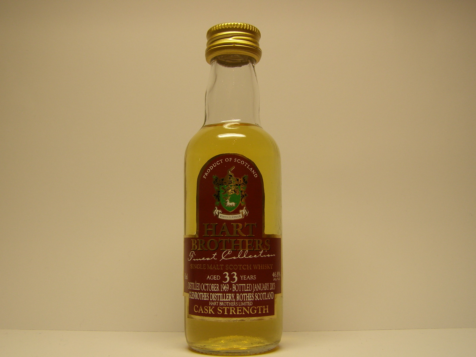 SMSW 33yo 1969-2003 "Hart Brothers" 50ml 46,8%Alc/Vol.