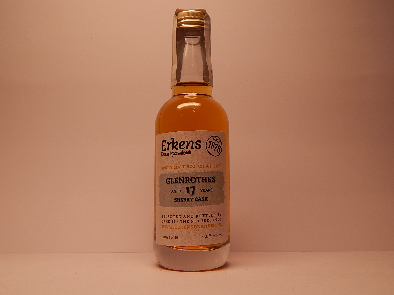 SMSW 17yo "Erkens whisky" 5cle 46%vol.