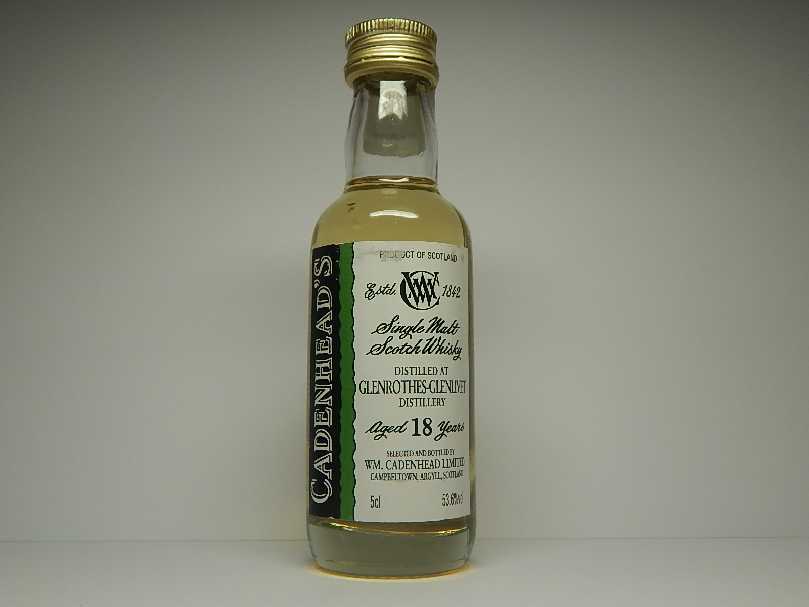 Glenlivet SMSW 18yo "Cadenhead´s" 5cl 53,6%vol