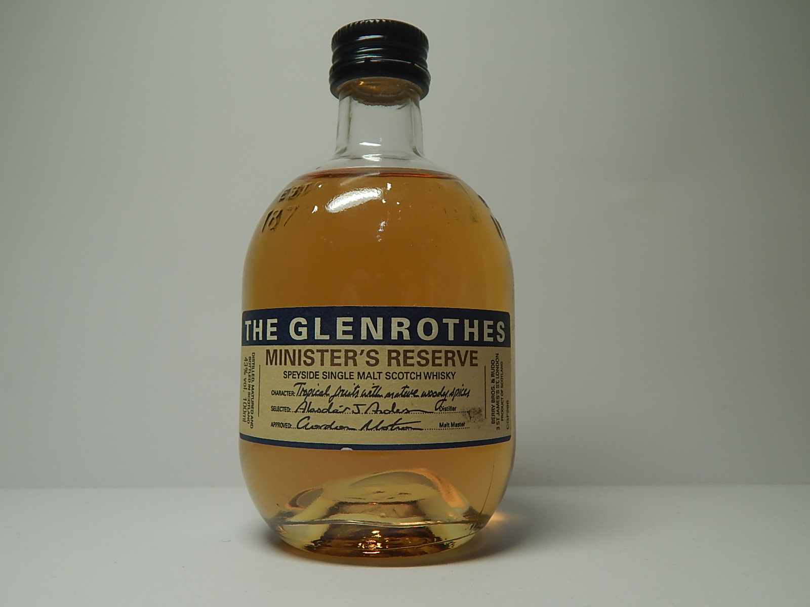 MINISTER´S RESERVE SSMSW 100ml 43%vol.