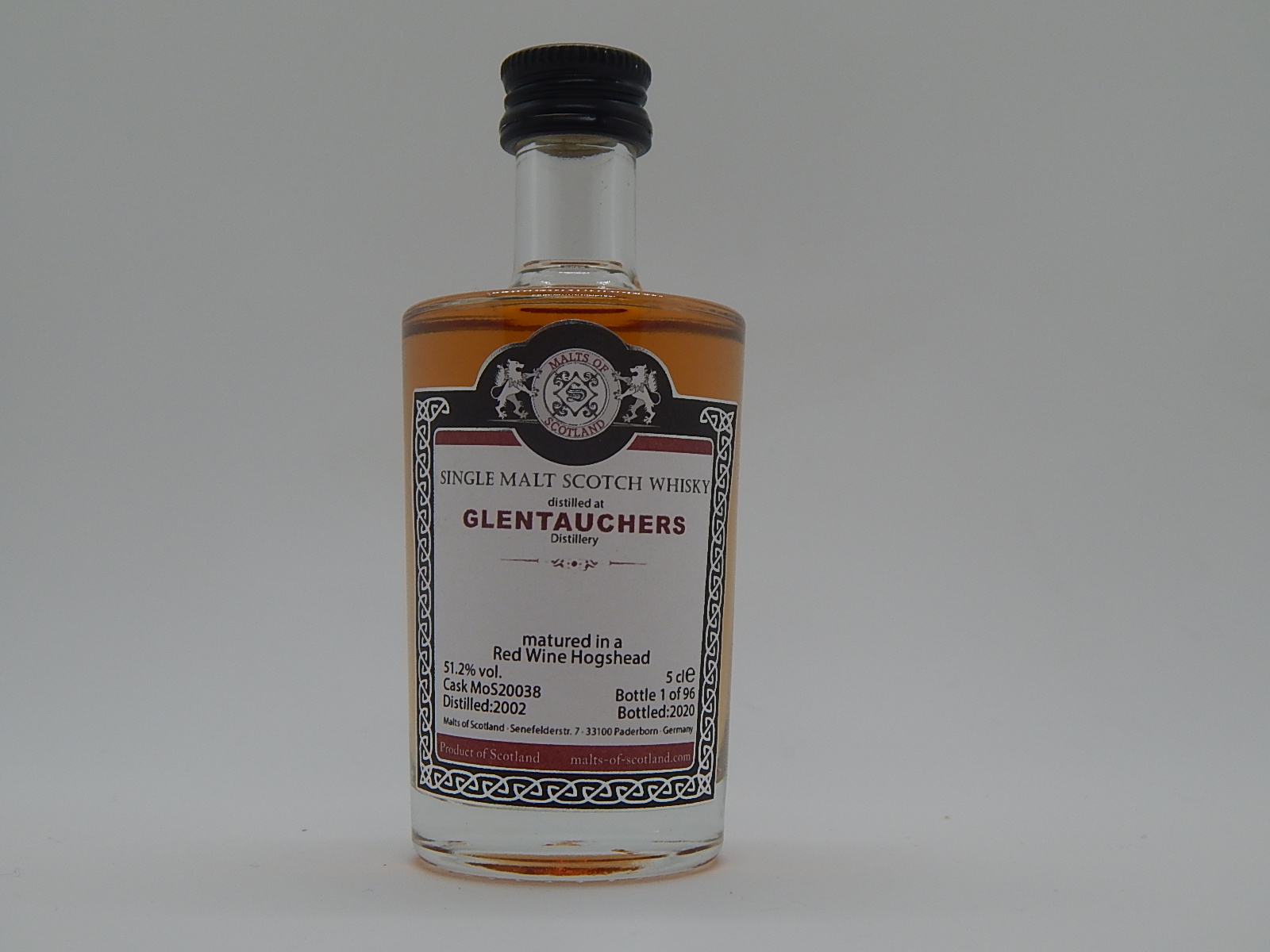 Red Wine Hogshead SMSW 18yo 2002-2020 "Malts of Scotland" 5cle 51,2%vol. 1/96