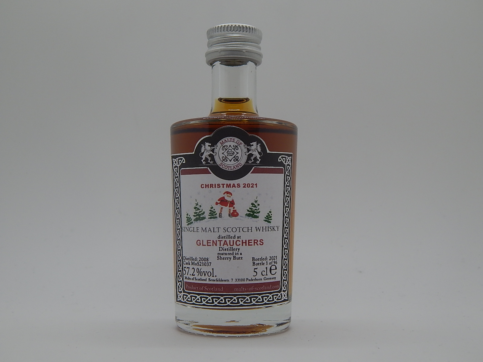 CHRISTMAS 2021 Sherry Butt SMSW 13yo 2008-2021 "Malts of Scotland" 5cle 57,2%vol. 1/96