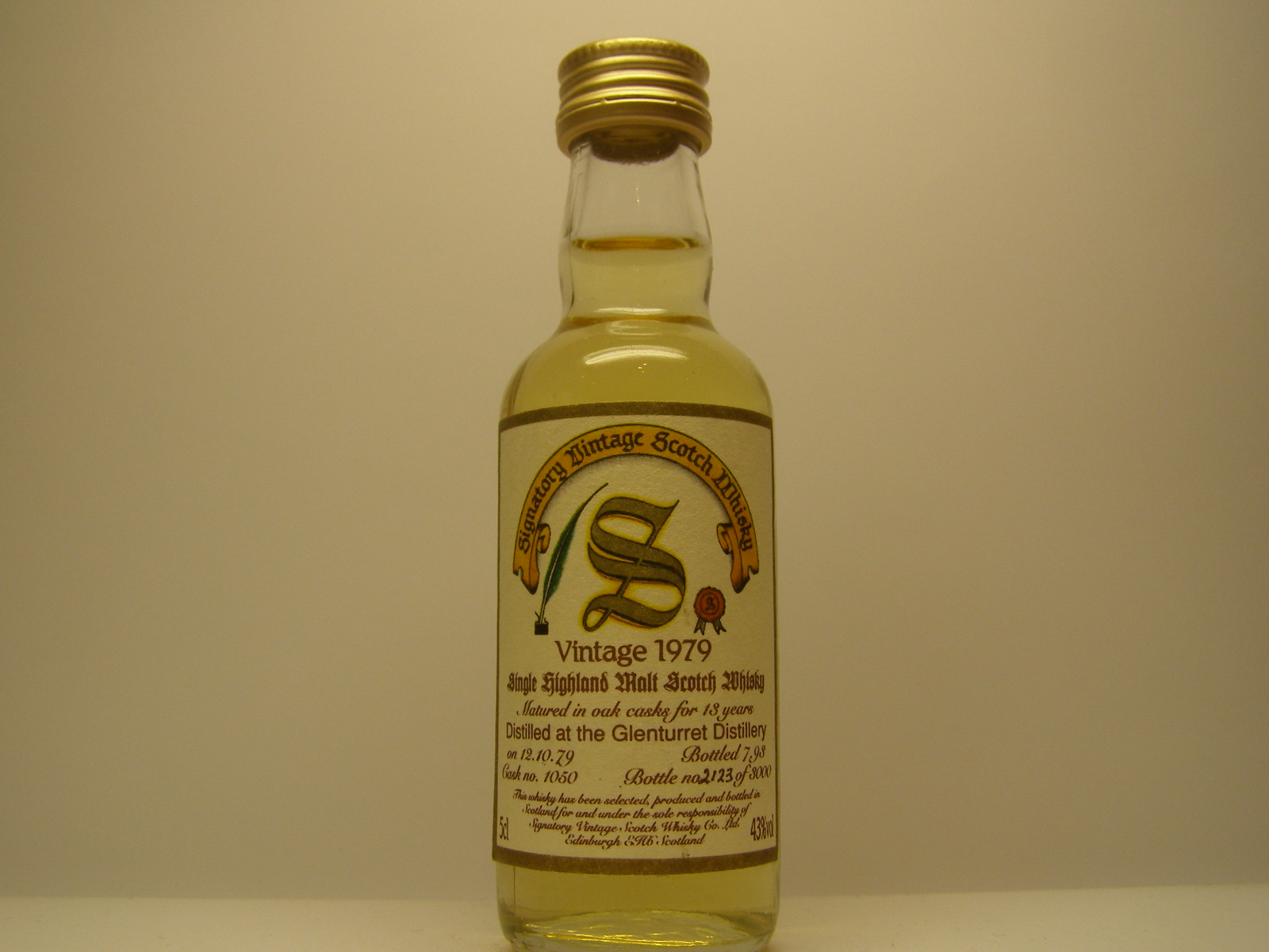 SHMSW 13yo 1979-1993 "Signatory" 5cl 43%vol