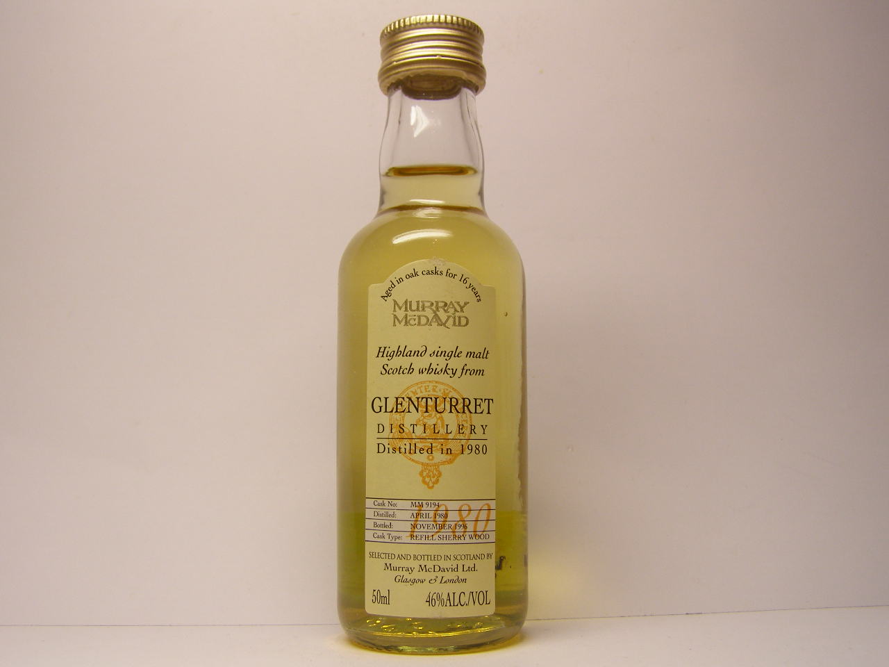 HSMSW 16yo 1980-1996 "Murray McDavid" 50ml 46%ALC./VOL