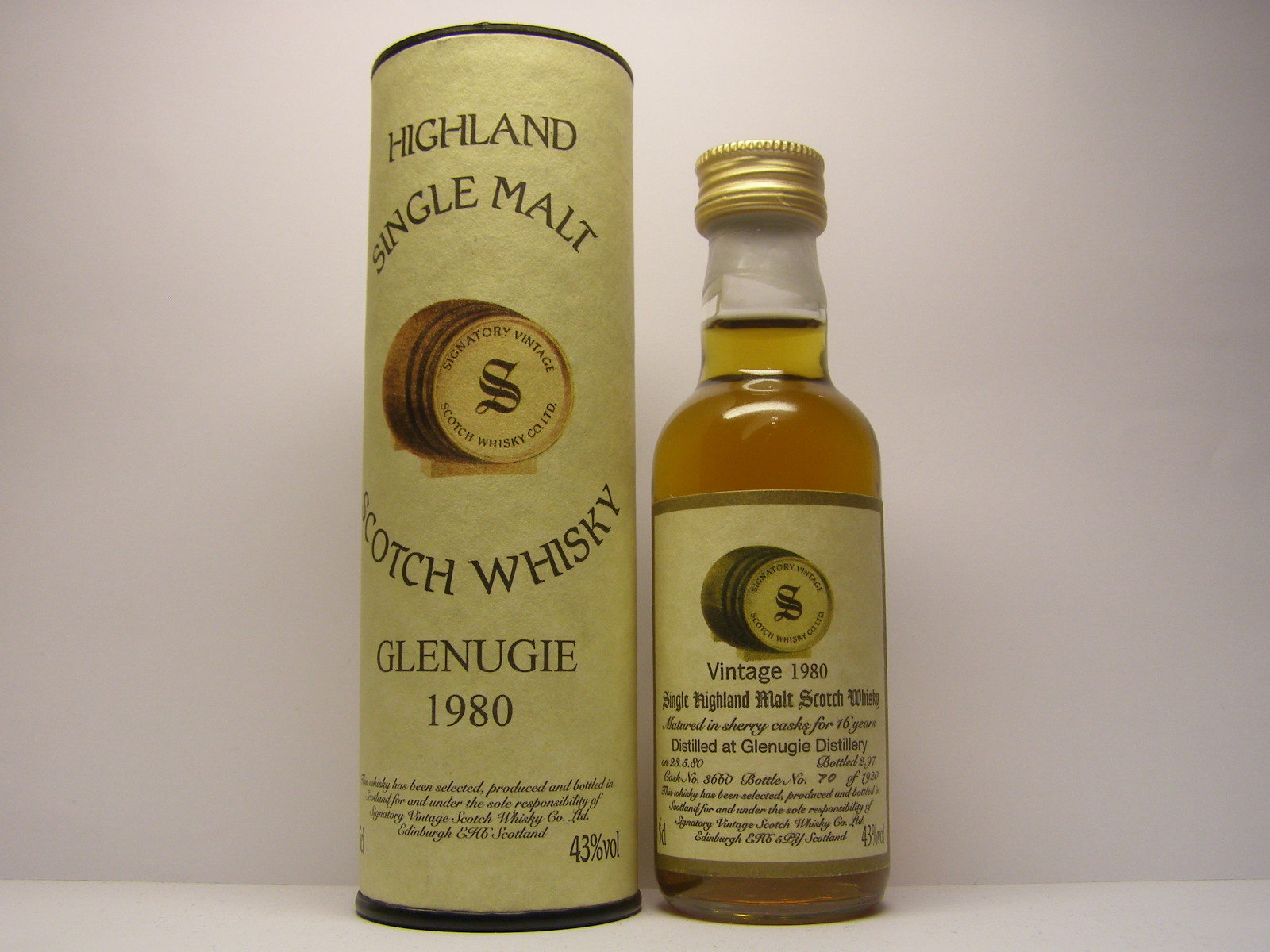 SHMW 16yo 1980-1997 "Signatory" 5cl 43%vol