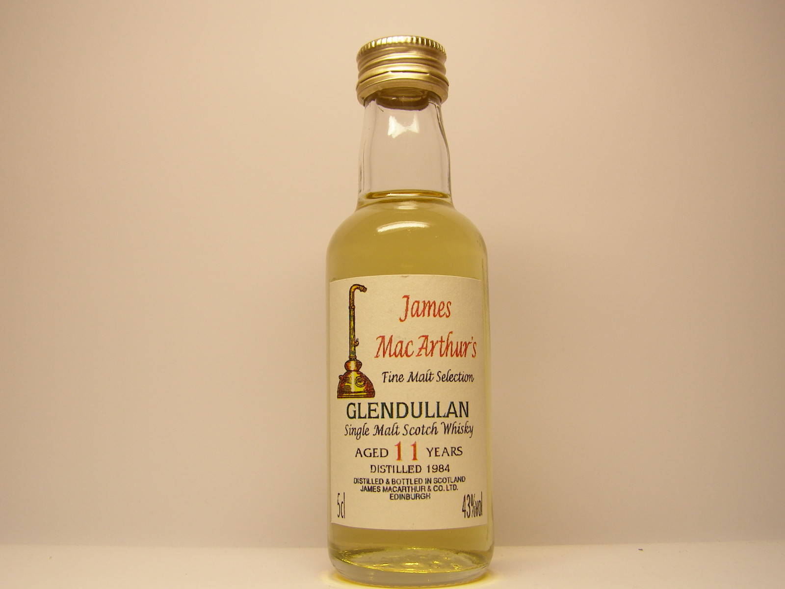 SMSW 11yo 1984 "James MacArthur´s" 5cl 43%vol