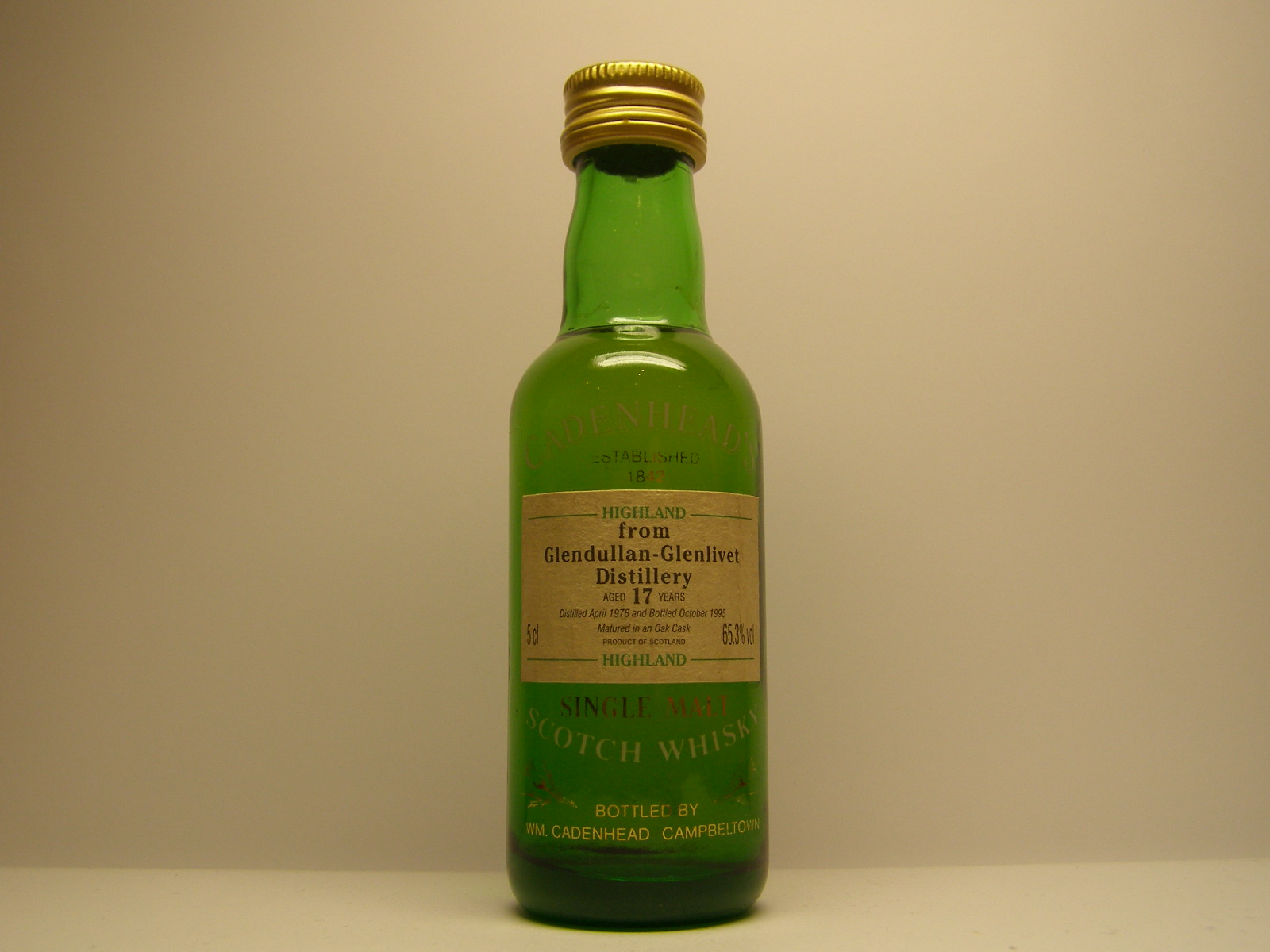 HSMSW 17yo 1978-1995 "Cadenhead´s" 5cl 65,3%vol