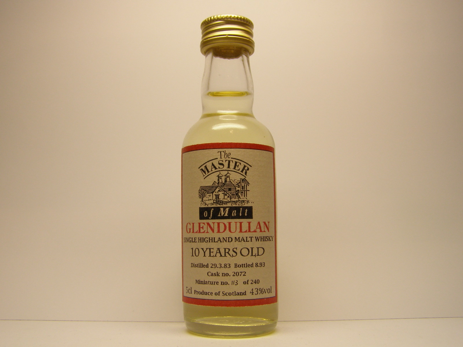 SHMW 10yo 1983-1993 "Master of Malt" 5cl 43%vol