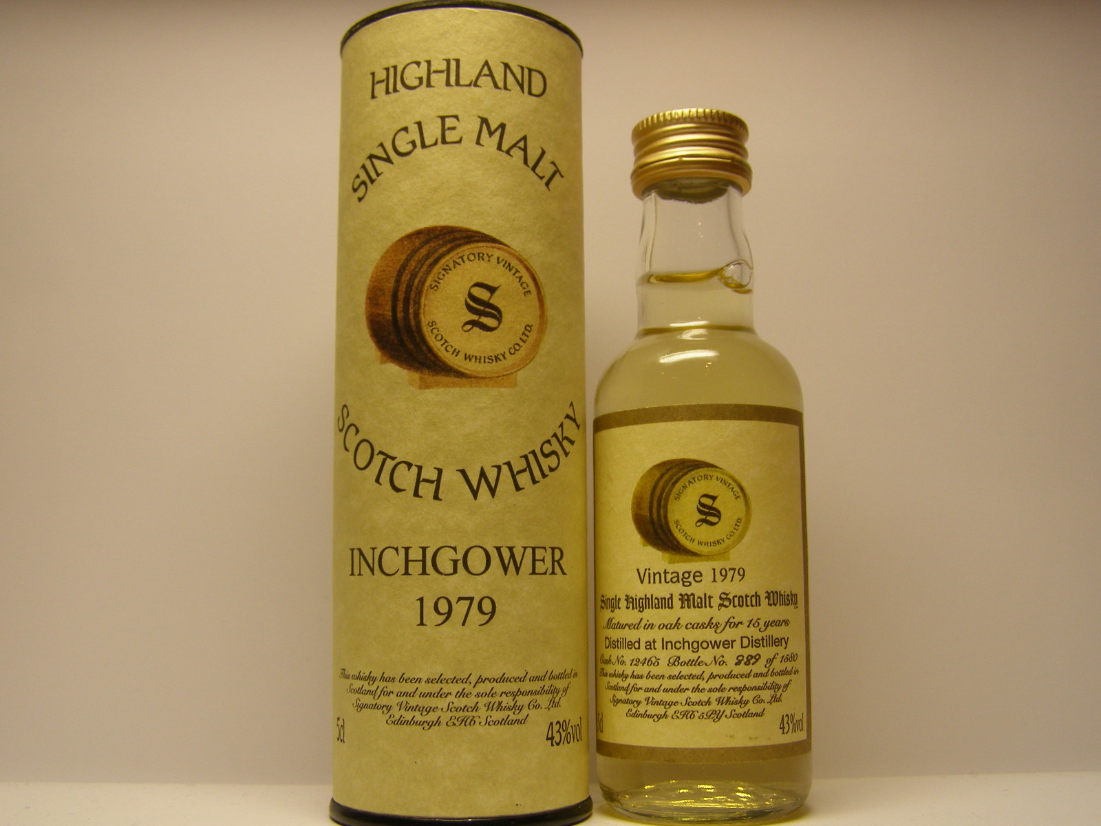 SHMSW 15yo 1979 "Signatory" 5cl 43%vol