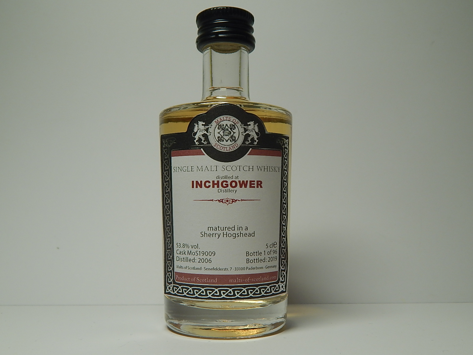 Sherry Hogshead SMSW 13yo 2006-2019 "Malts of Scotland" 5cle 53,8%vol.