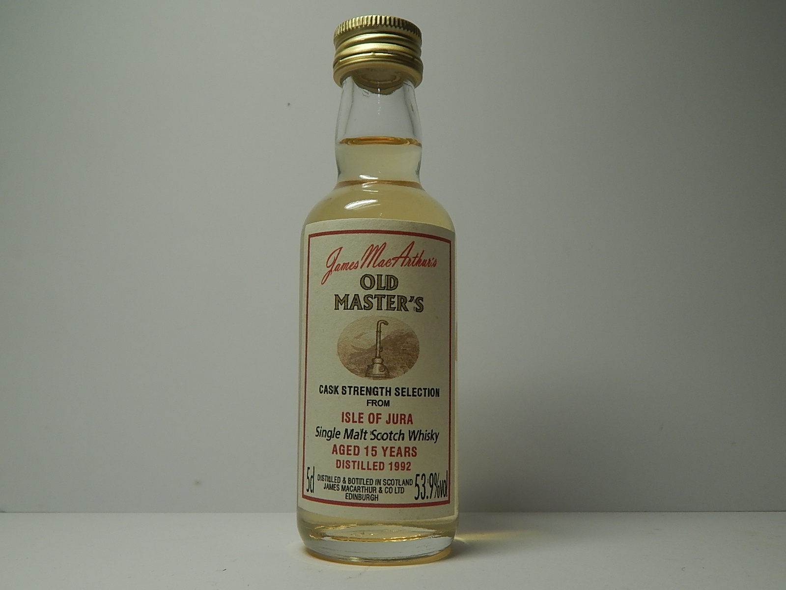 OLD MASTER´S SMSW 15yo 1992 "James MacArthur´s" 5cl 53,9%vol