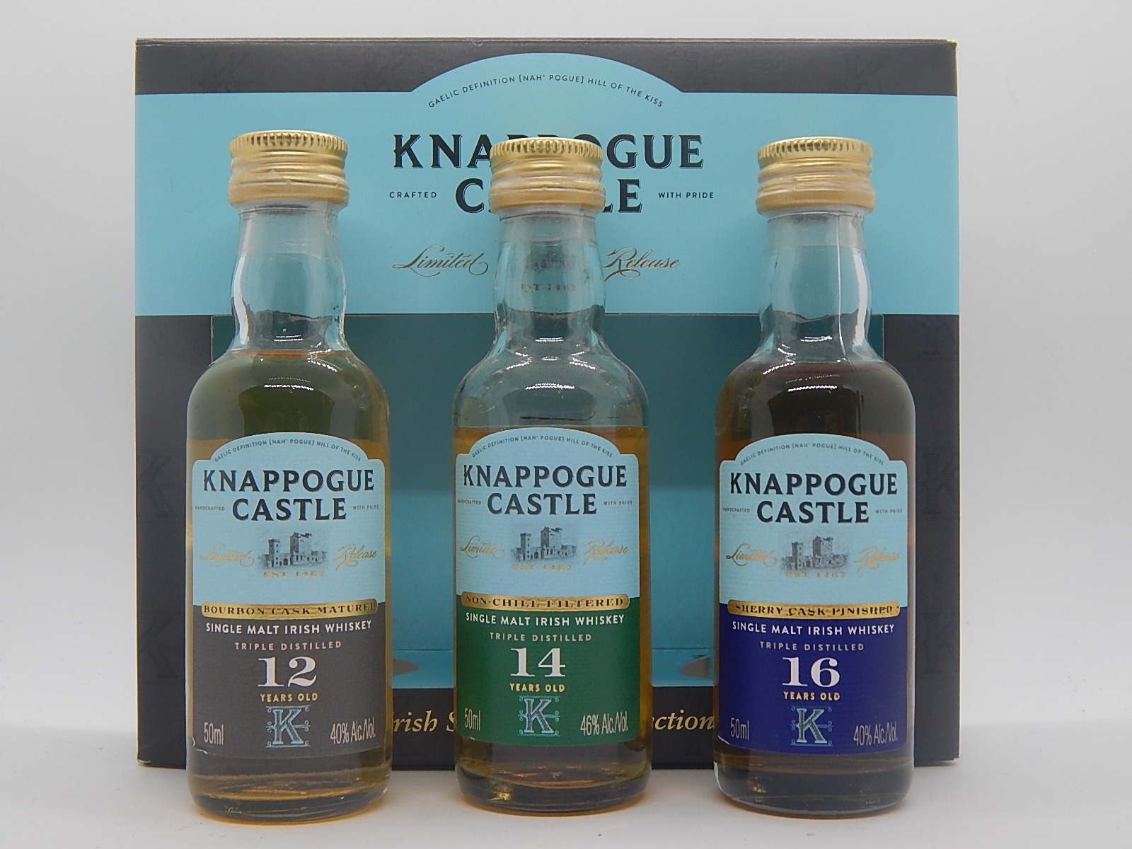 KNAPPOGUE CASTLE 12yo - 14yo - 16yo Sinle Malt Irish Whiskey