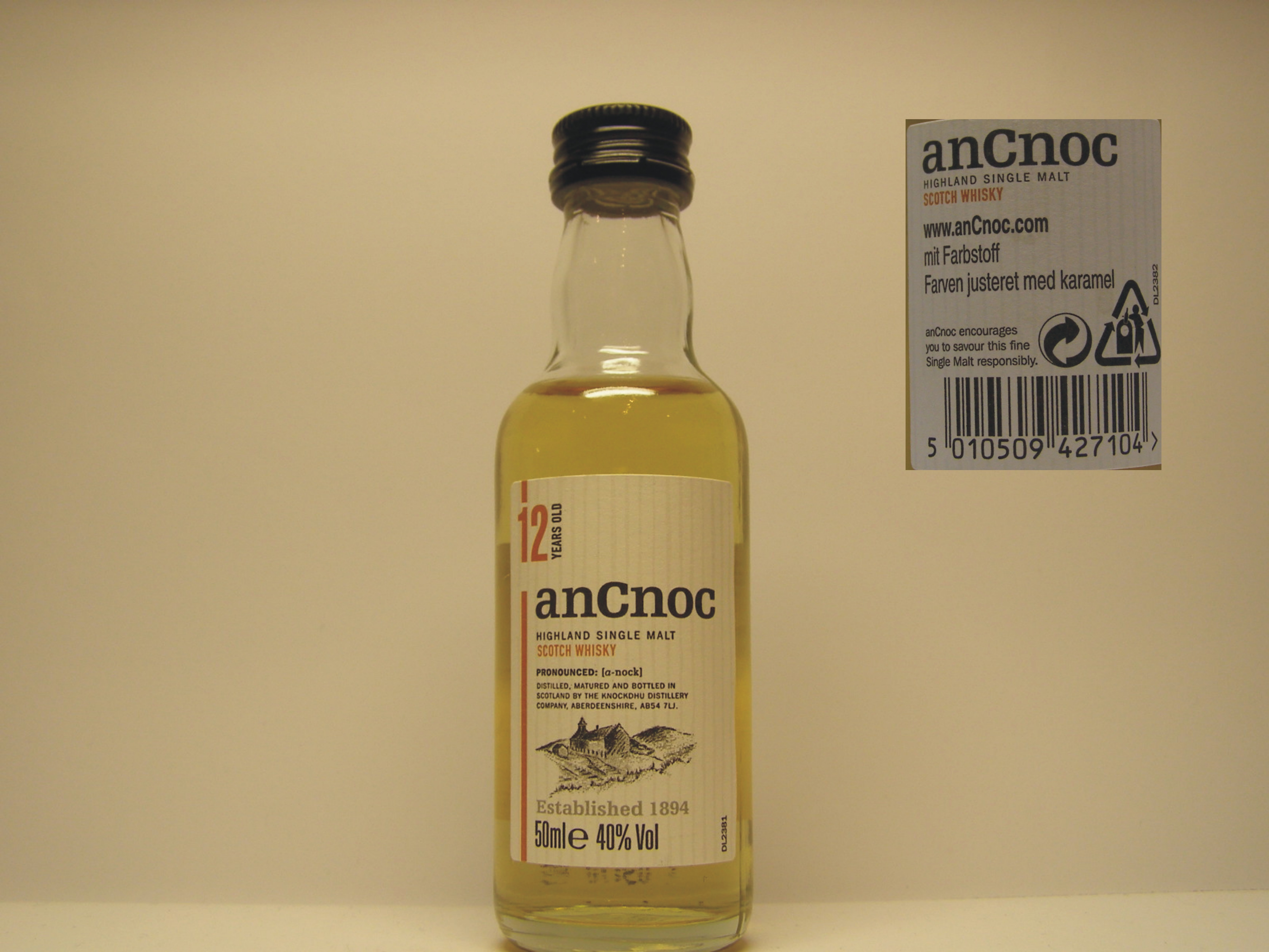 An Cnoc HSMSW 12yo 50mle 40%Vol