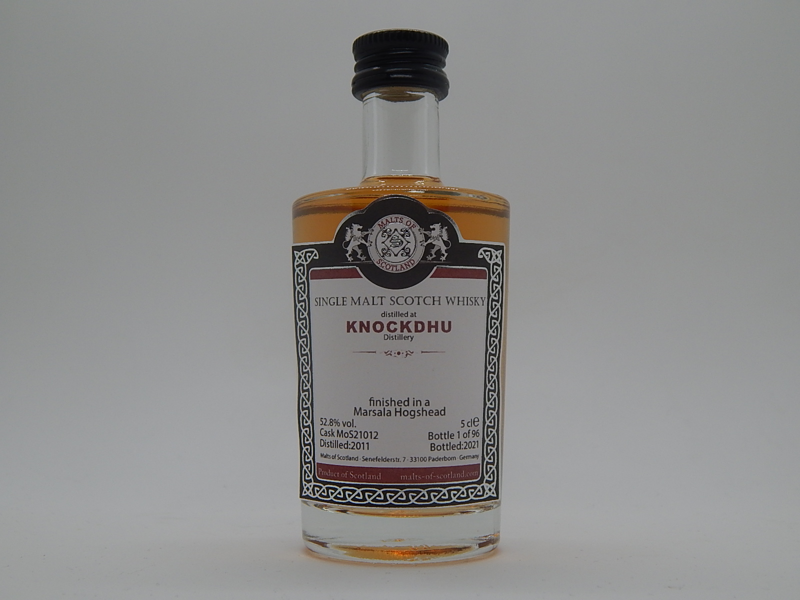 SMSW Marsala Hogshead 10yo 2011-2021 "Malts of Scotland" 5cle 52,8%vol. 1/96