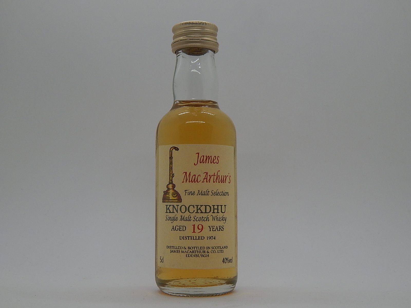 SMSW 19yo 1974 "James MacArthur´s" 5cl 40%vol