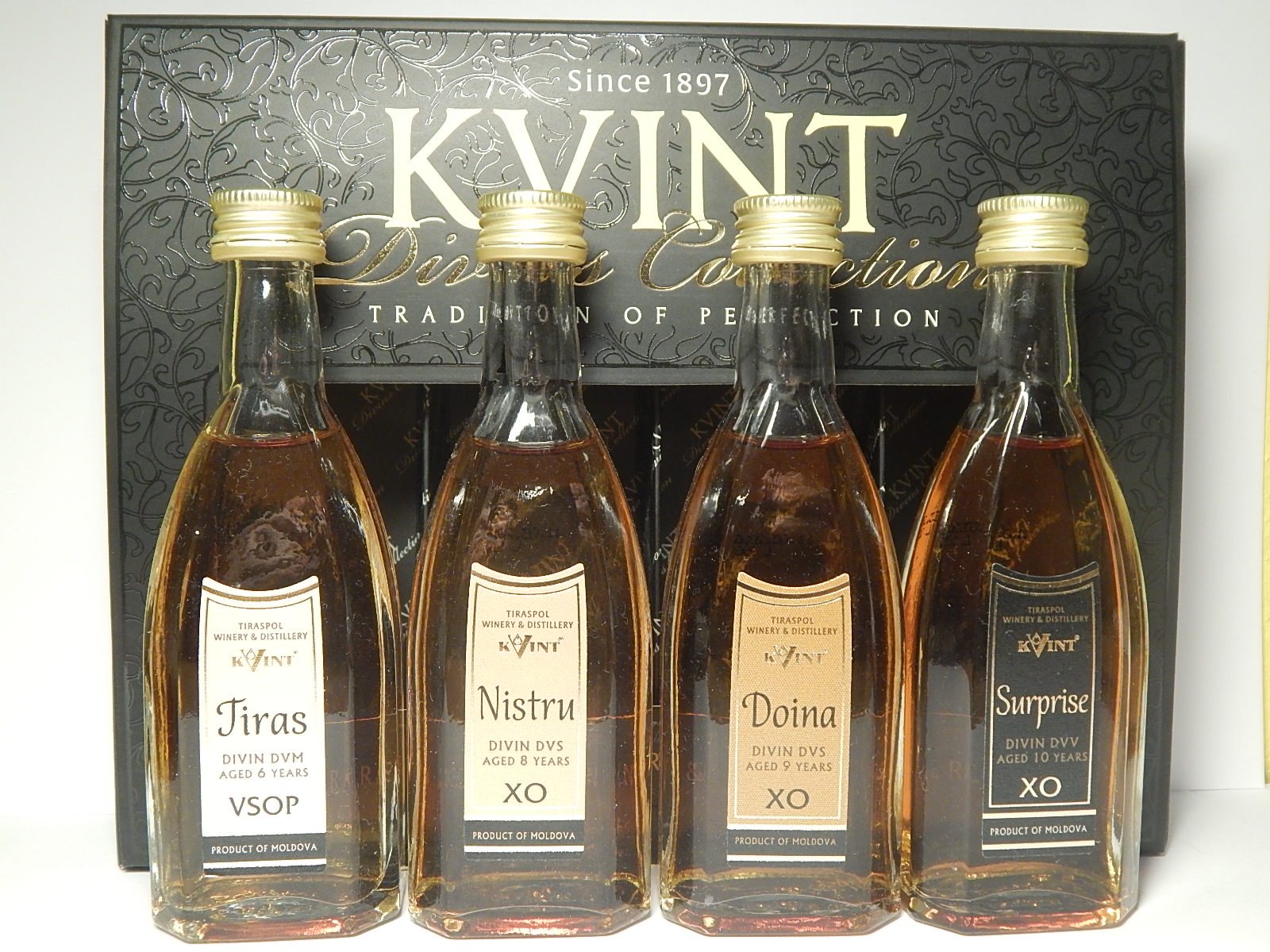 KVINT VSOP - XO 6yo - 8yo - 9yo - 10yo Brandy "Moldavia"