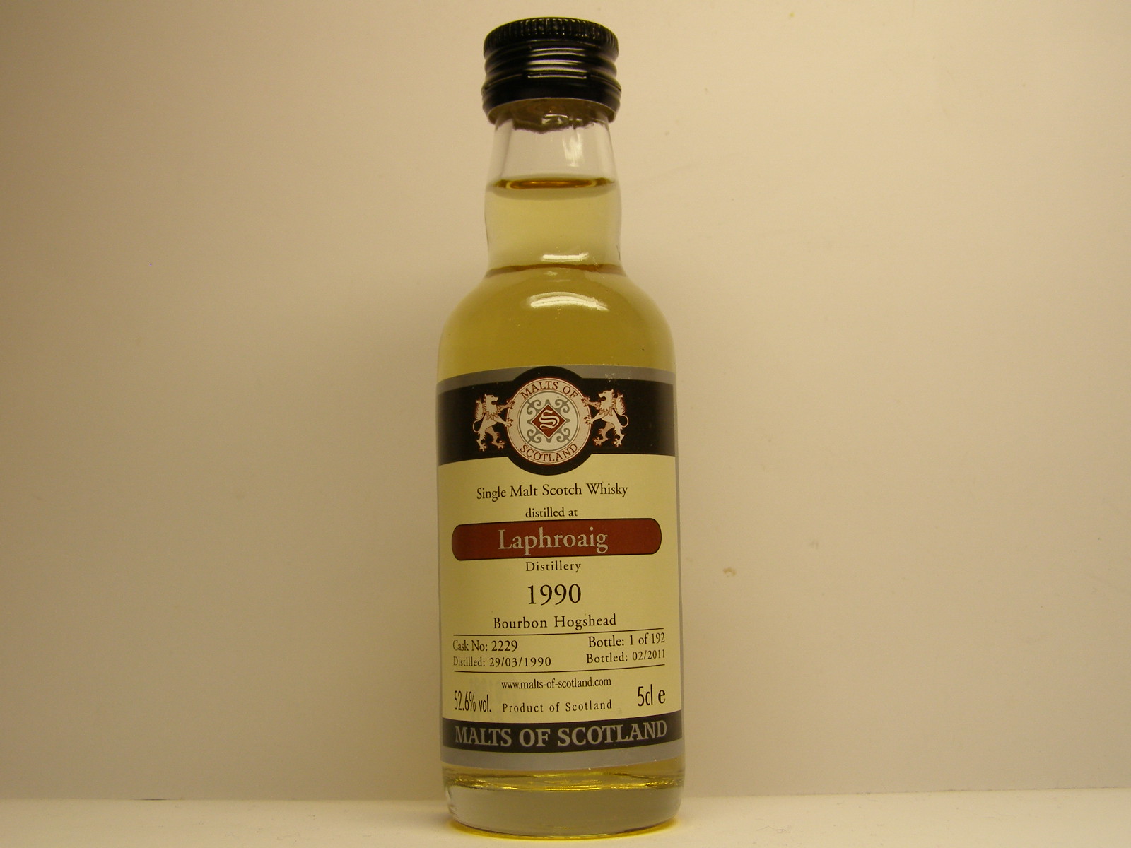 SMSW 20yo 1990-2011 "Malts of Scotland" 5cle 52,6%vol. 