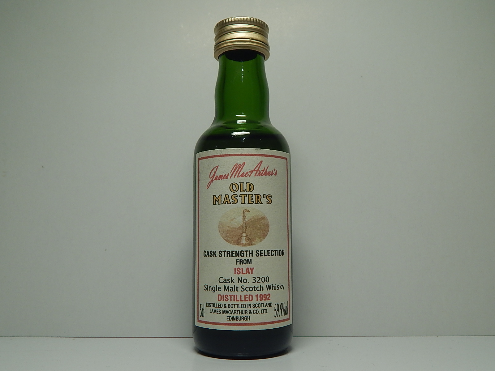 OLD MASTER´S ISLAY SMSW 1992 "James MacArthur´s" 5cl. 59,9%vol