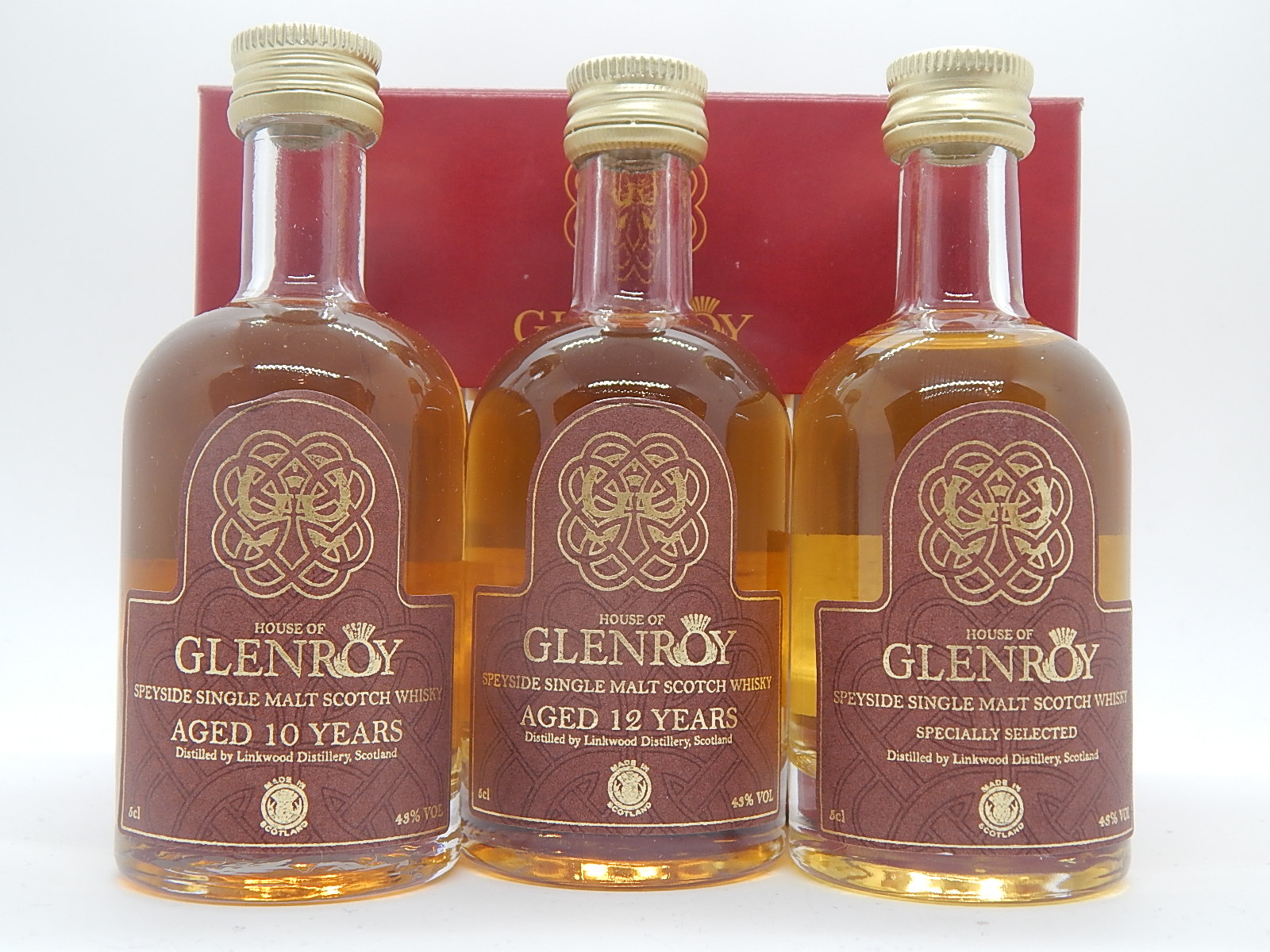 GLENROY SSMSW 10yo - 12yo - Specially 5cl  43%vol 43%vol 48%vol