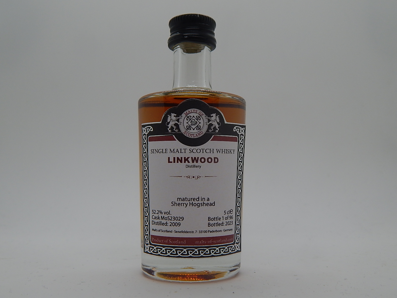 SMSW Sherry Hogshead 14yo 2009-2023 "Malts of Scotland" 5cle 52,2%vol. 1/96