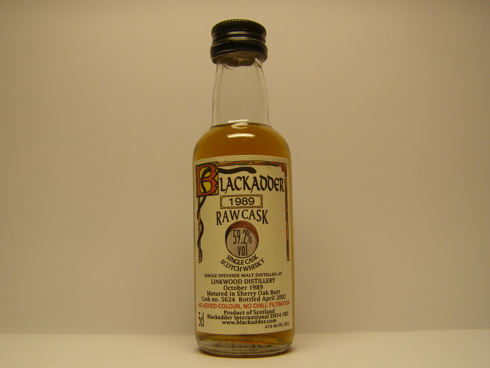 SCSW SSM 1989-2002 "Blackadder" 5cl 59,2%vol 