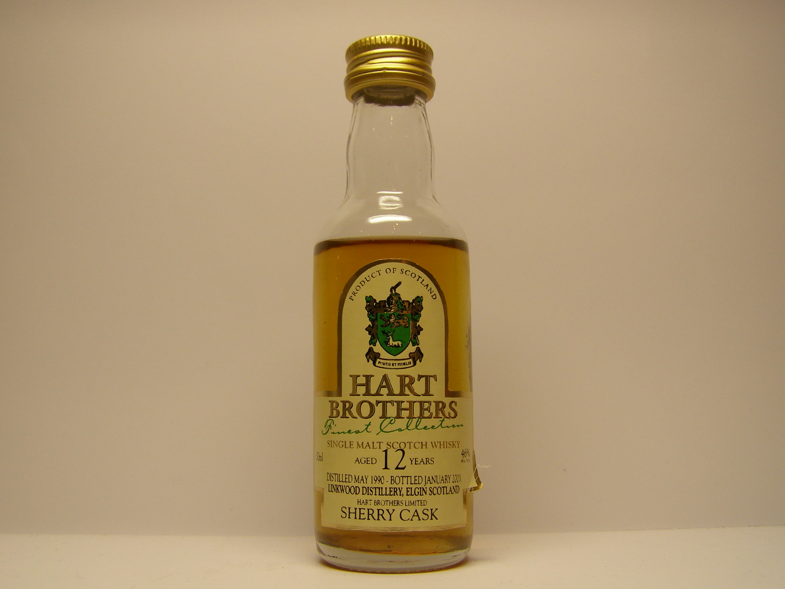 SMSW 12yo 1990-2003 "Hart Brothers" 50ml 46%Alc/Vol.