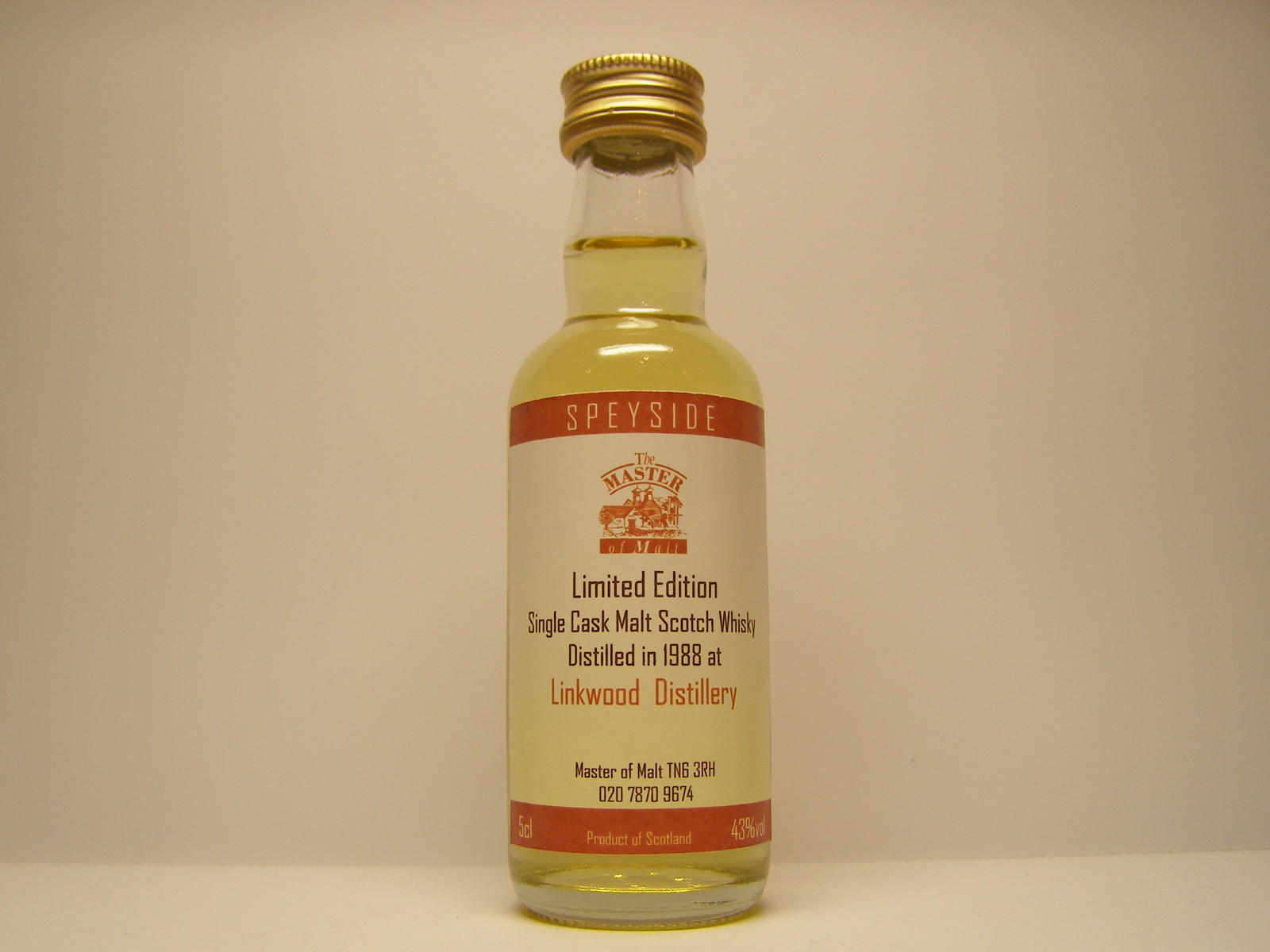 SSCMW 1988 "Master of Malt" 5cl 43%vol