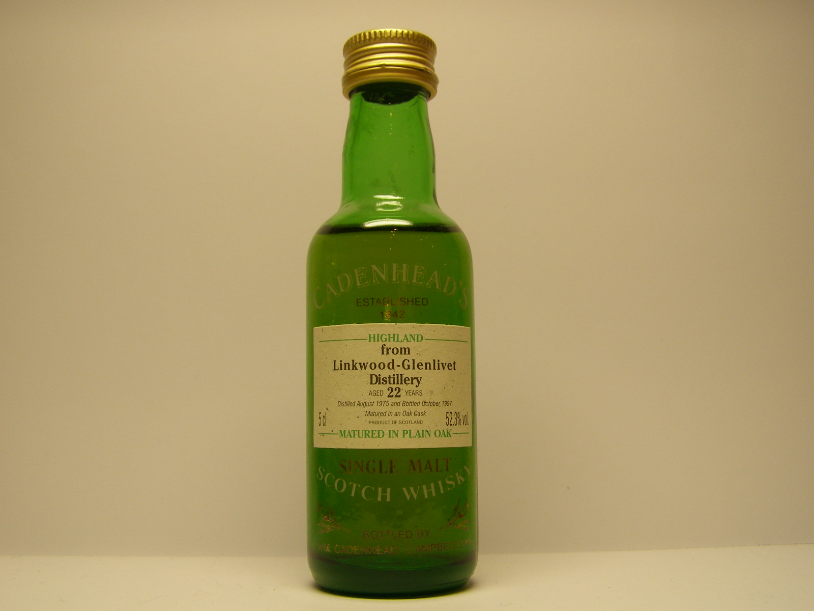 SMSW 22yo 1975-1997 "Cadenhead´s" 5cl 52,3%vol.