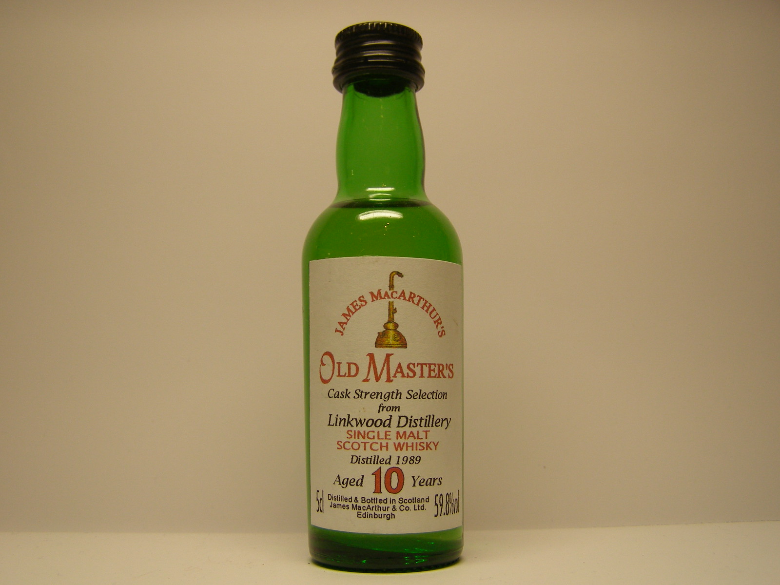 SMSW 10yo 1989 "James MacArthur´s" 5cl 59,8%vol