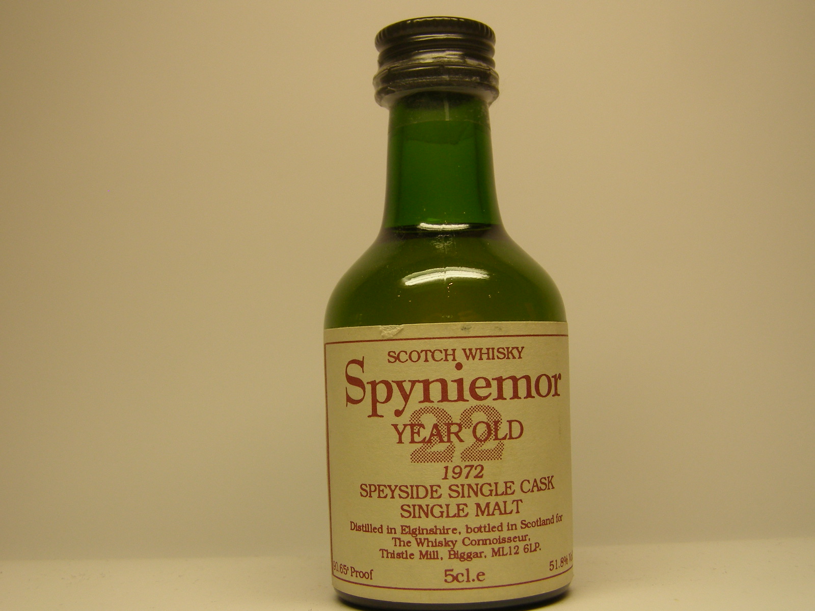 SPYNIEMOR SSCSW 22yo 1972 5cl.e 51,8%Vol. 90,65´Proof