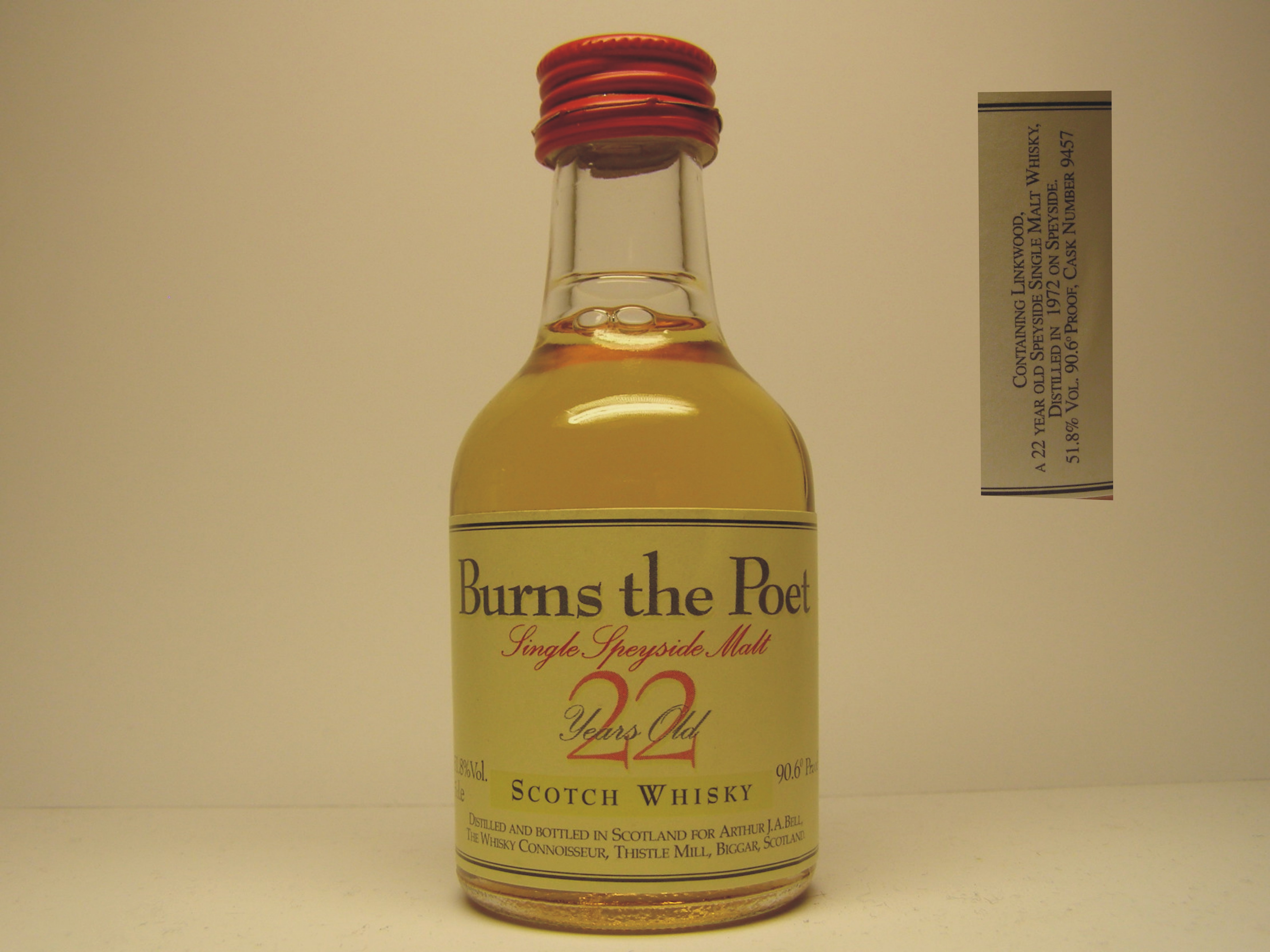 BURNS the POET SSMSW 22yo 1972 5cl.e 51,8%Vol. 90,6´Proof