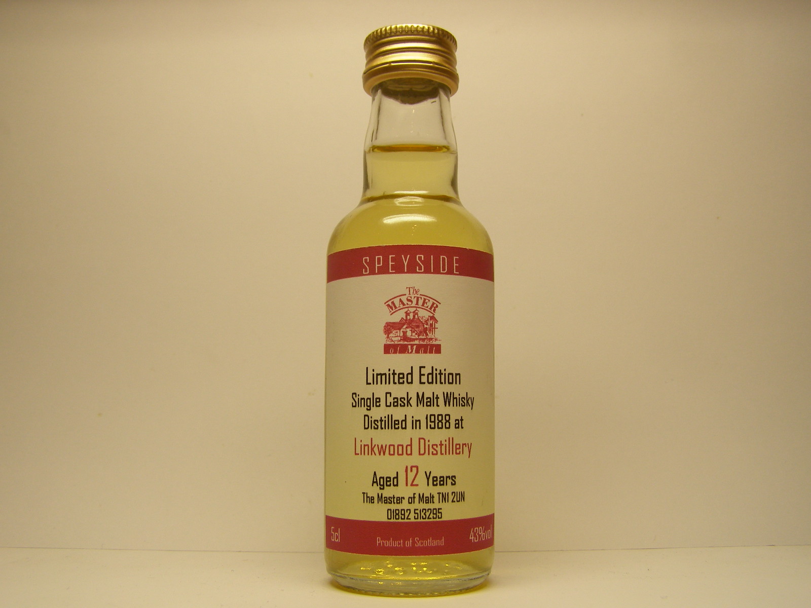 SSCMW 12yo 1988 "Master of Malt" 5cl 43%vol