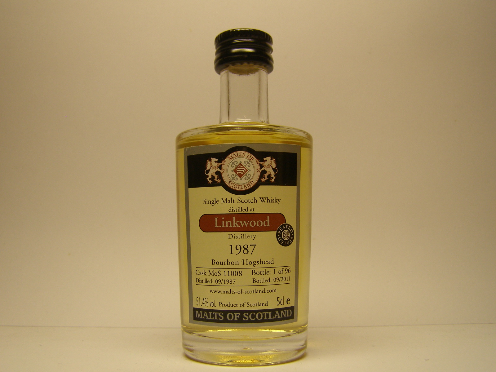 PEATED SMSW 14yo 1987-2011 "Malts of Scotland" 5cle 51,4%vol. 