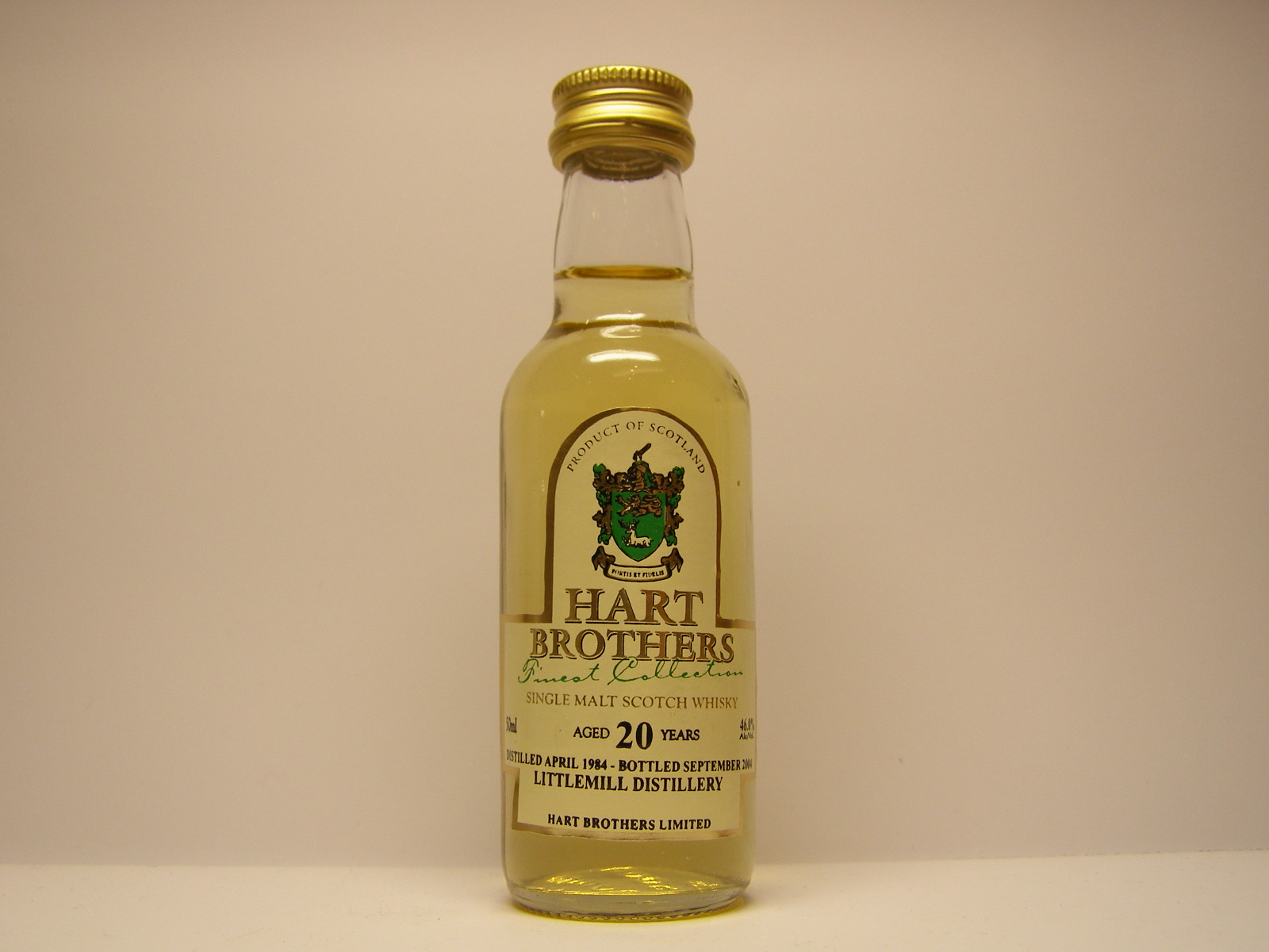 SMSW 20yo 1984-2004 "Hart Brothers" 50ml 46%Alc/Vol.