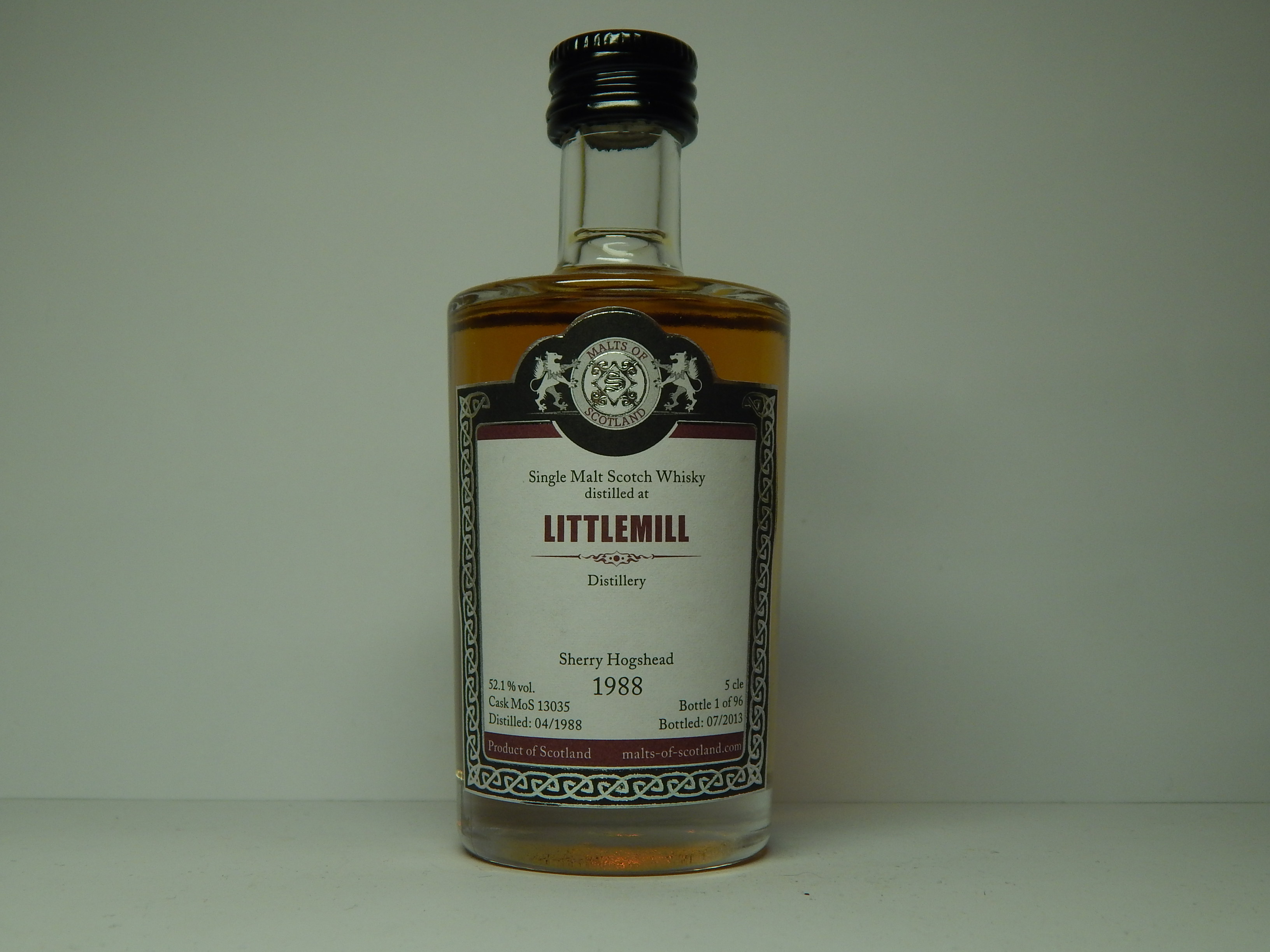 SMSW Sherry Hogrhead 25yo1988-2013 "Malts of Scotland" 5cle 52,1%vol.