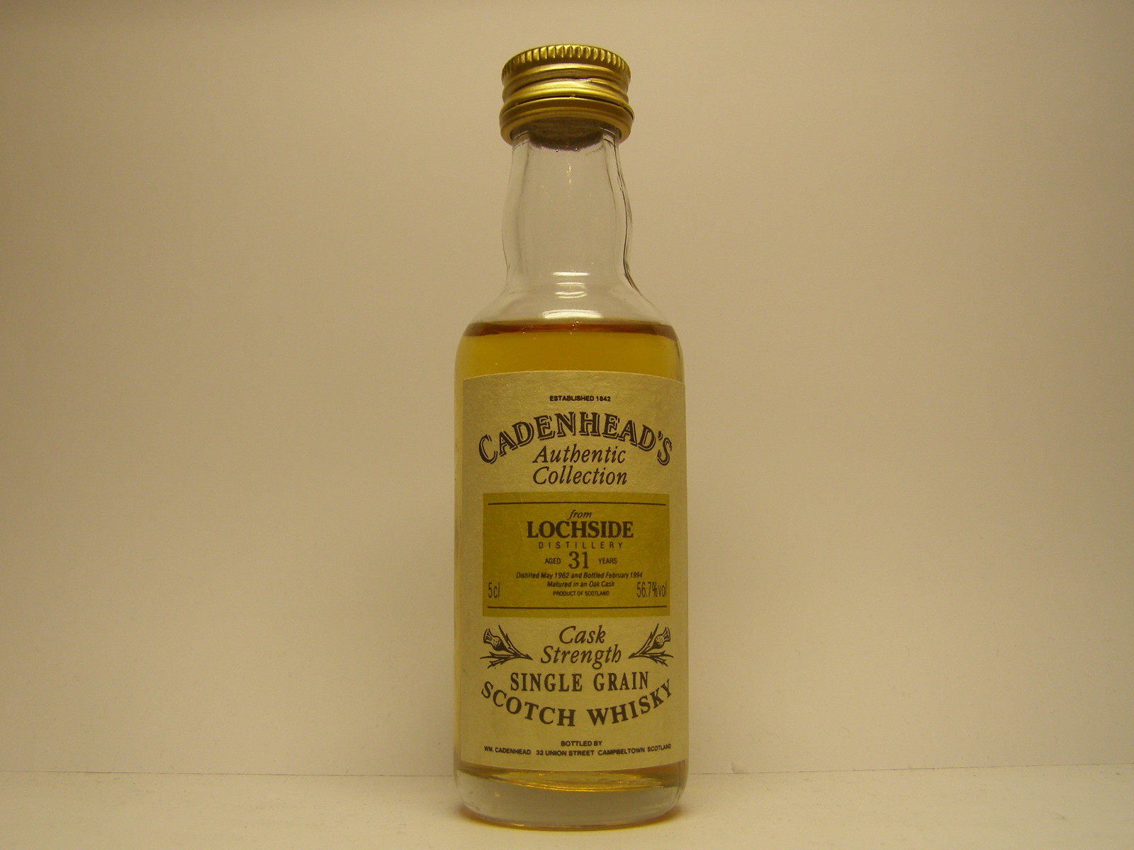 SGSW 31yo 1962-1994 "Cadenhead´s" 5cl 56,7%vol