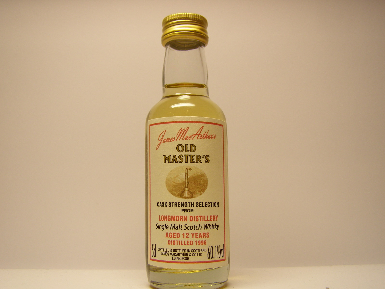 SMSW 12yo 1996 "James MacArthur´s" 5cl 60,1%vol