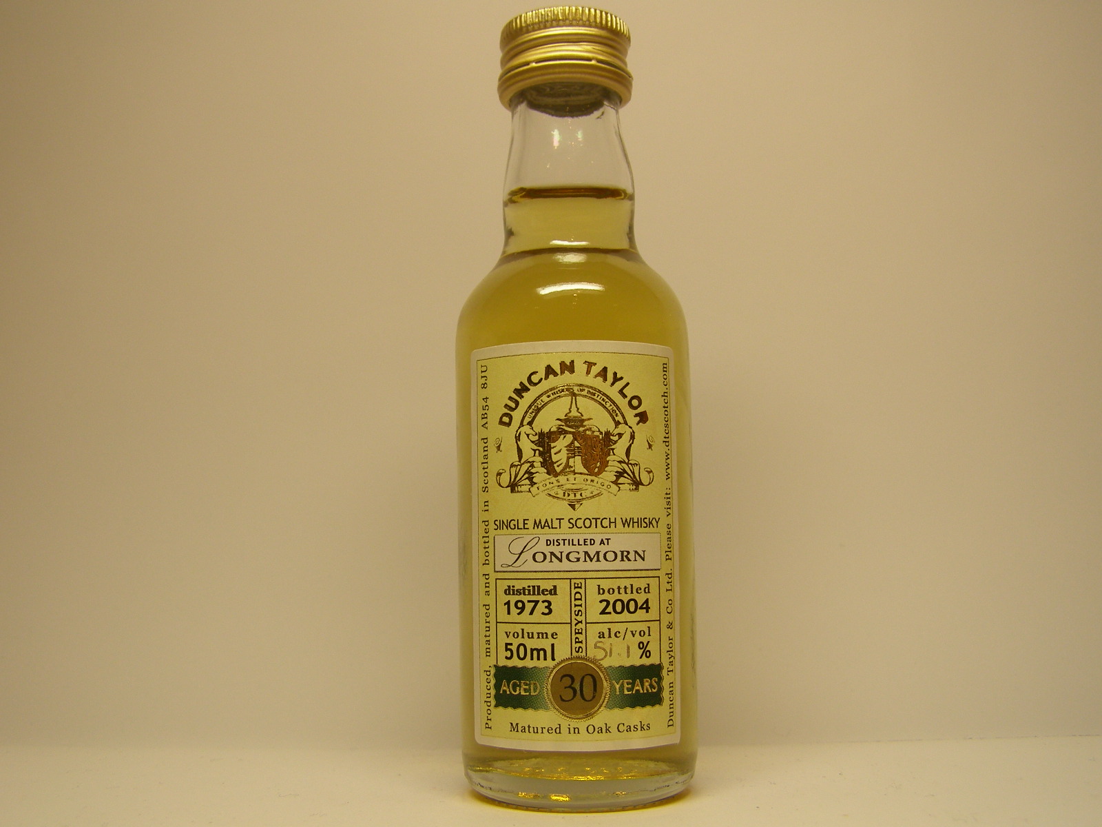 SSMSW 30yo 1973-2004 "Duncan Taylor" 50ml alc/vol 51,1%