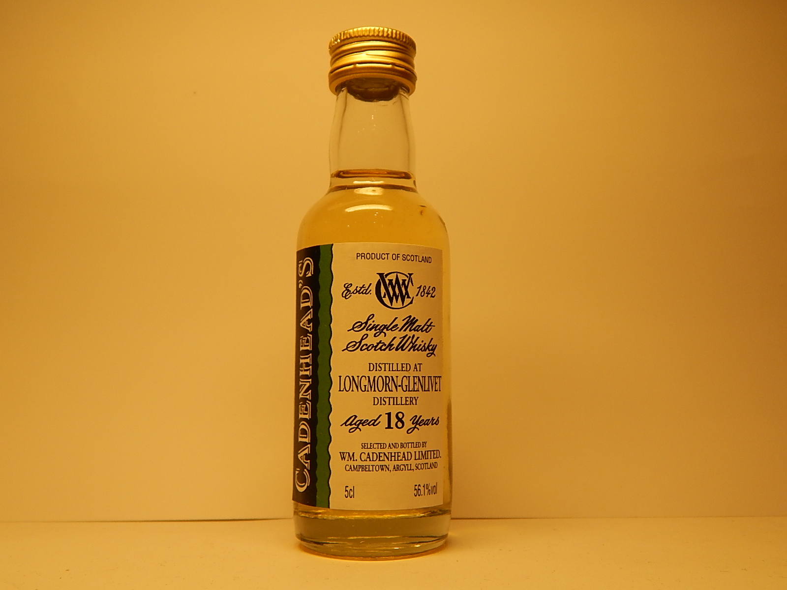 SMSW 18yo "Cadenhead´s" 5cl 56,1%vol 