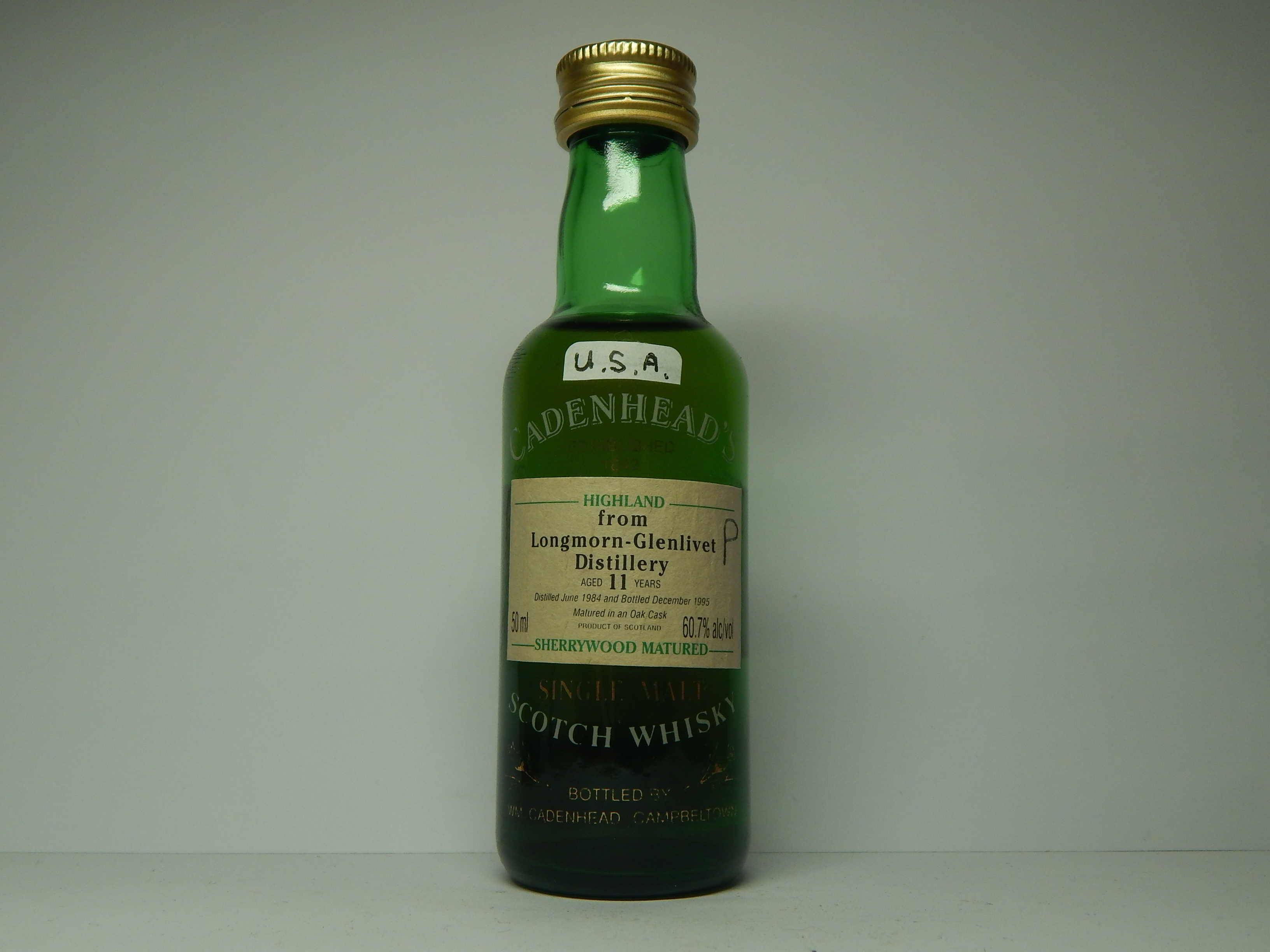 HSMSW Sherrywood Matured 11yo 1984-1995 "Cadenhead´s" 50ml 60,1%alc/vol 