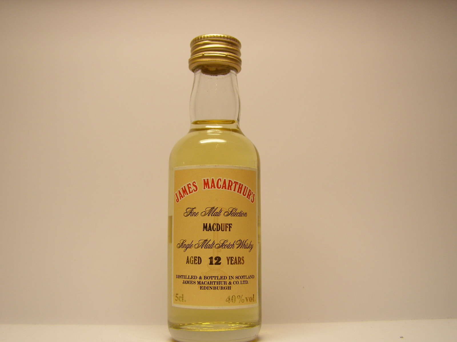 SMSW 12yo "James MacArthur´s" 5cl. 40%vol.