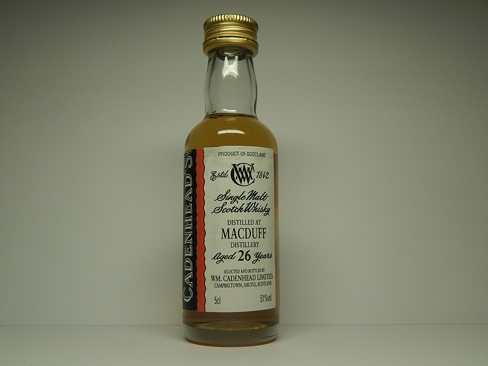 SMSW 26yo "Cadenhead´s" 5cl 51%vol