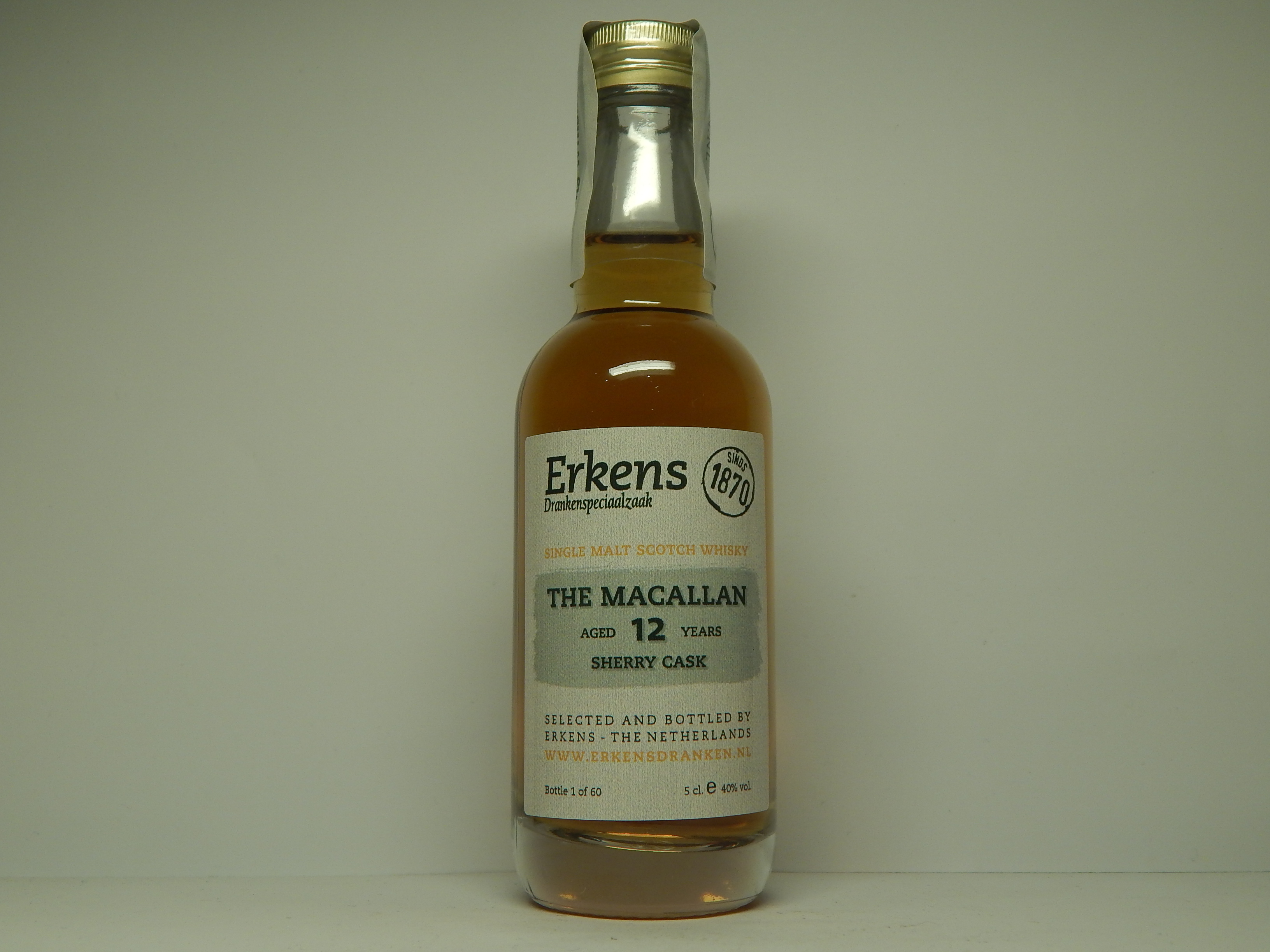 SMSW Sherry Cask 12yo "Erkens whisky" 5cle 40%vol.