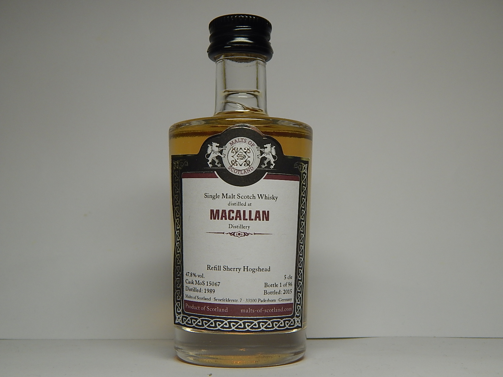 SMSW Refill Sherry Hogshead 26yo 1989-2015 "Malts of Scotland" 5cle 47,8%vol. 