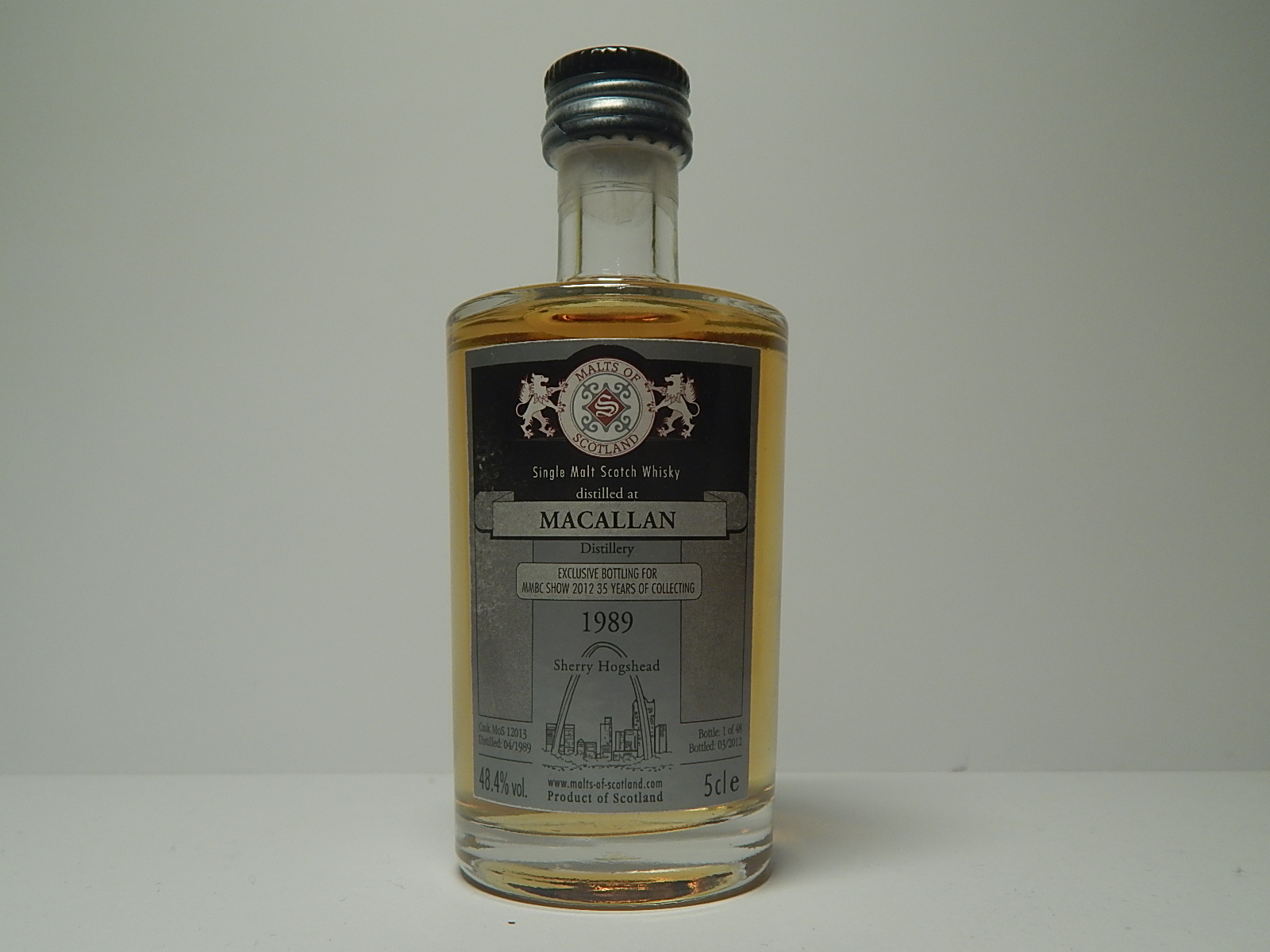 MMBC SHOW 2012 SMSW Sherry Hogshead 23yo 1989-2012 "Malts of Scotland" 5cle 48,4%vol. 