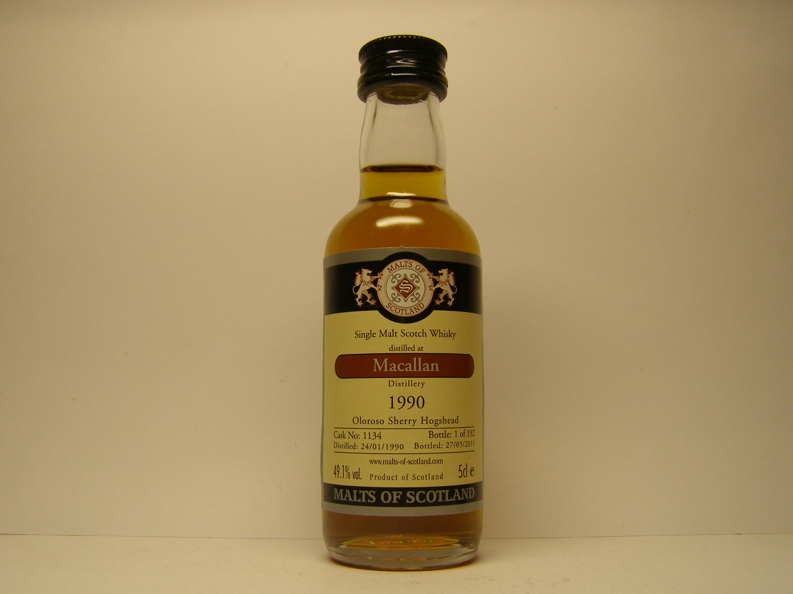 Oloroso SMSW 21yo 1990-2011 "Malts of Scotland" 5cle 49,1%vol. 