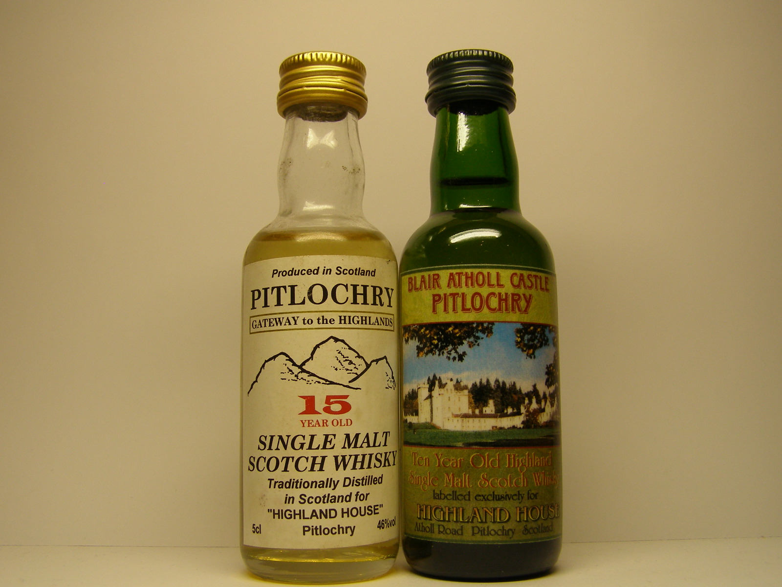 Pitlochry SMSW 15yo , Blair Atholl Castle Pitlochry SMSW 10yo