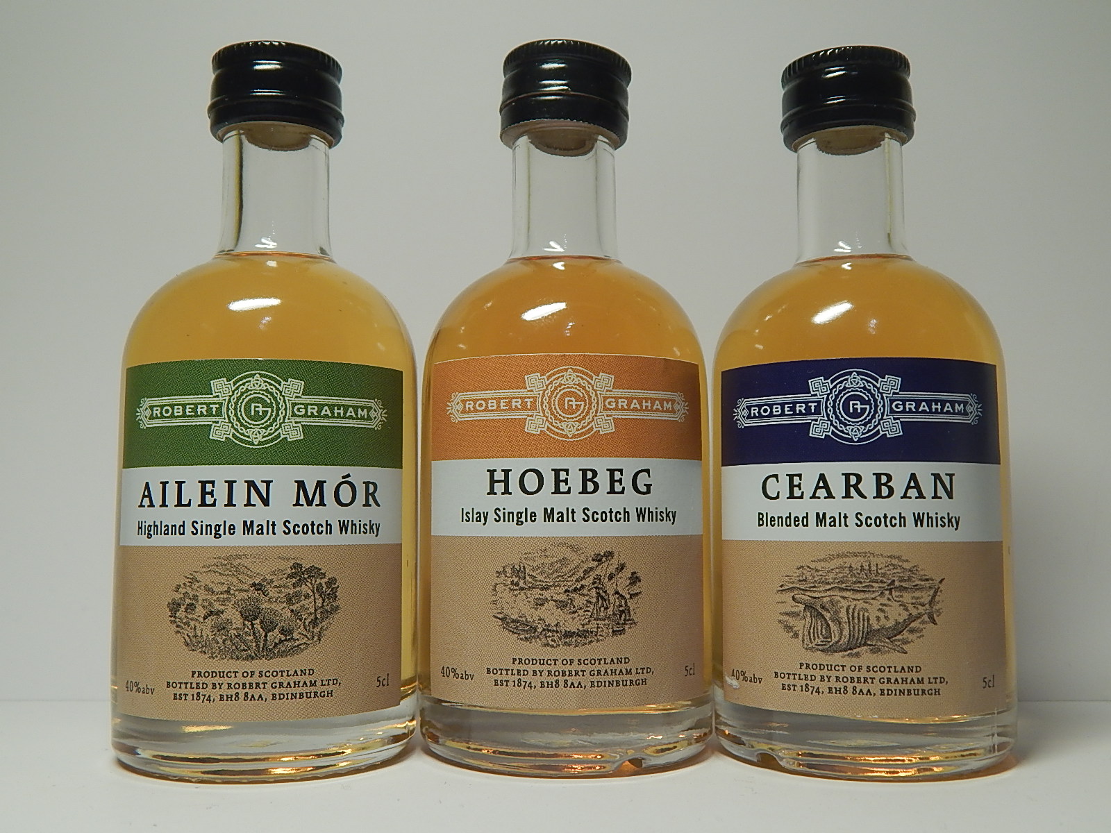 AILEIN MOR - HOEBEG - CEARBAN "Robert Graham" Malt Whisky 