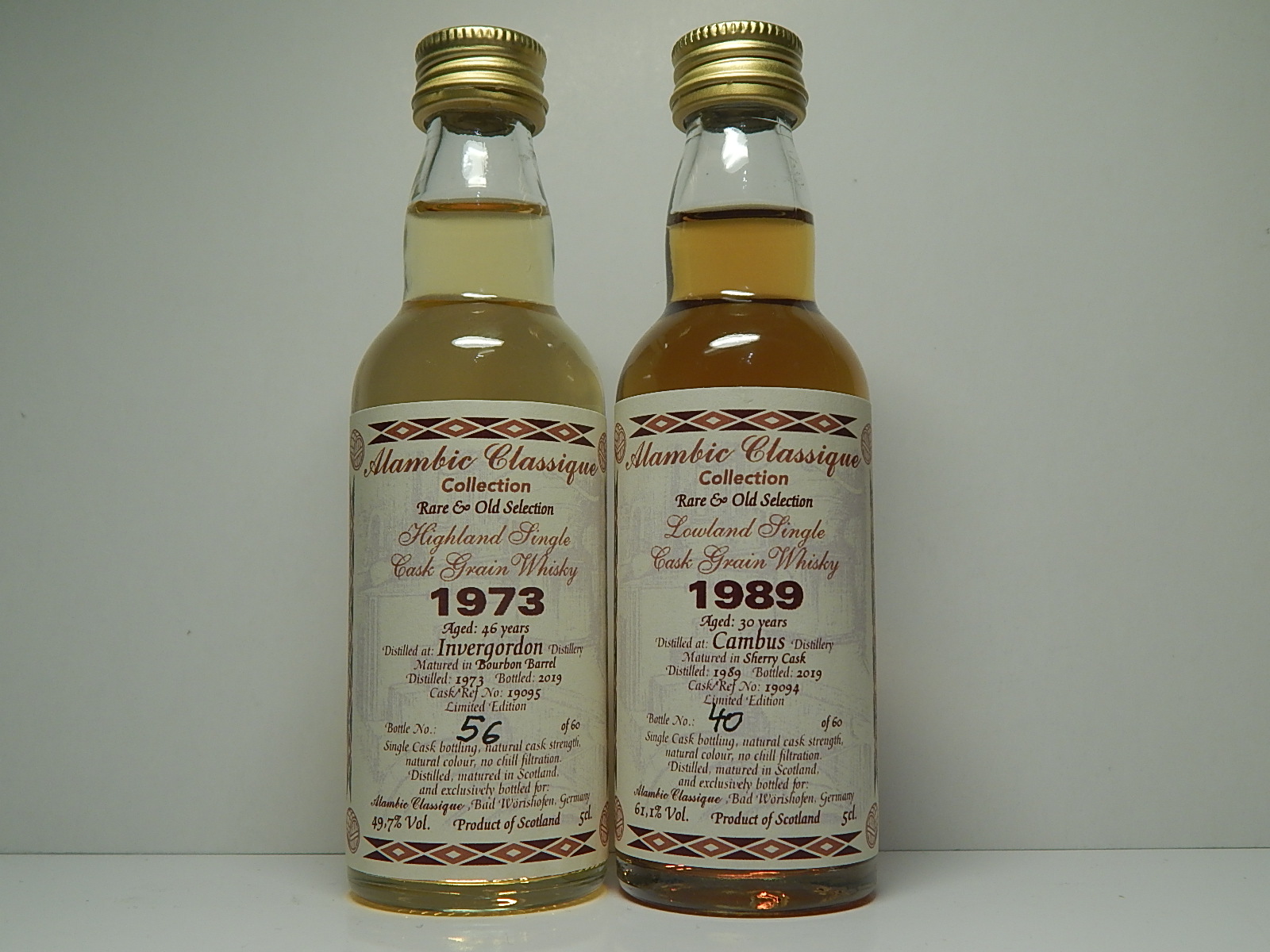 INVERGORDON 46yo 1973-2019 - CAMBUS 30yo 1989-2019 "Alambic Classique" 